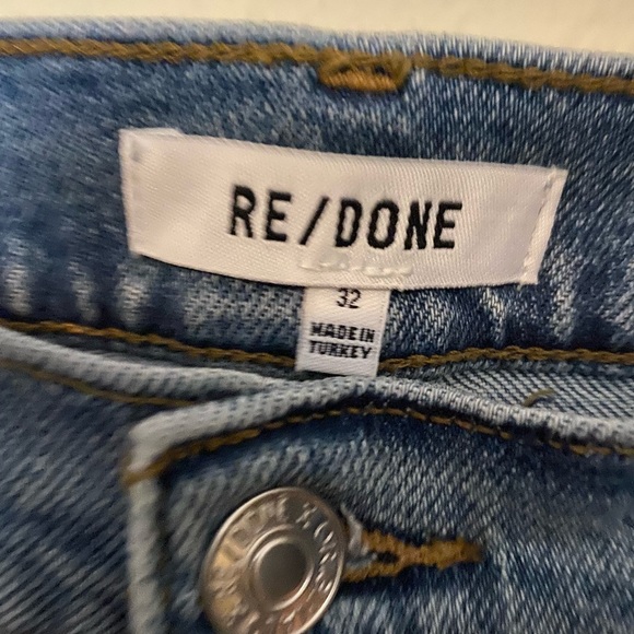 Redone Originals 80s Slim Straight Jeans with rips- size 32 - Picture 4 of 8